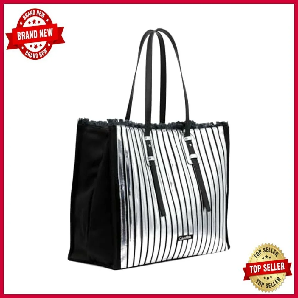 Extra Large Vegan Leather Tote with Multiple Pockets and Shoulder Strap